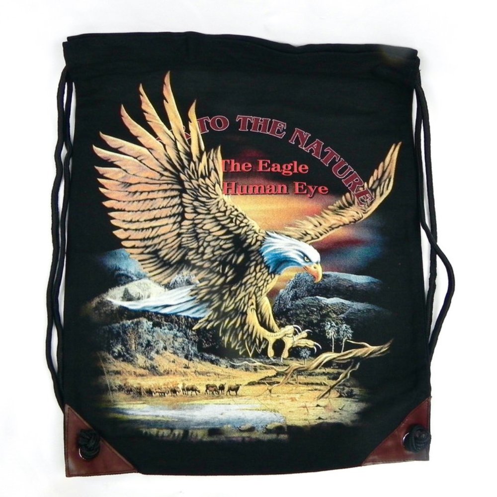 NWT Eagle Black Canvas Tote Bag